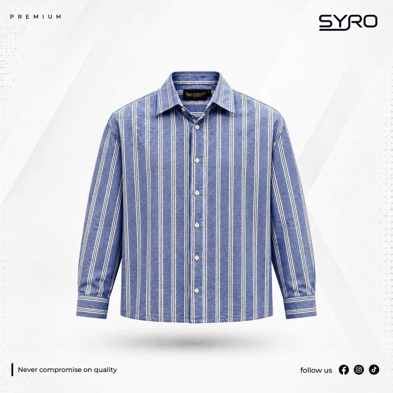 Premium Boxy Fit Striped Shirt for Men – Full Sleeve Casual Shirt