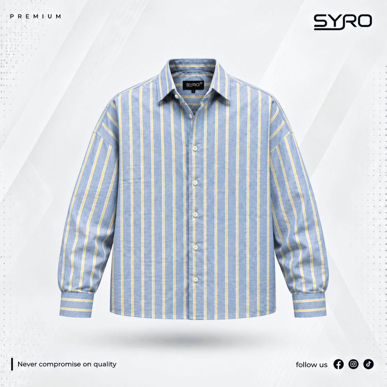 Premium Boxy Fit Striped Shirt for Men – Full Sleeve Casual Shirt - Image 2